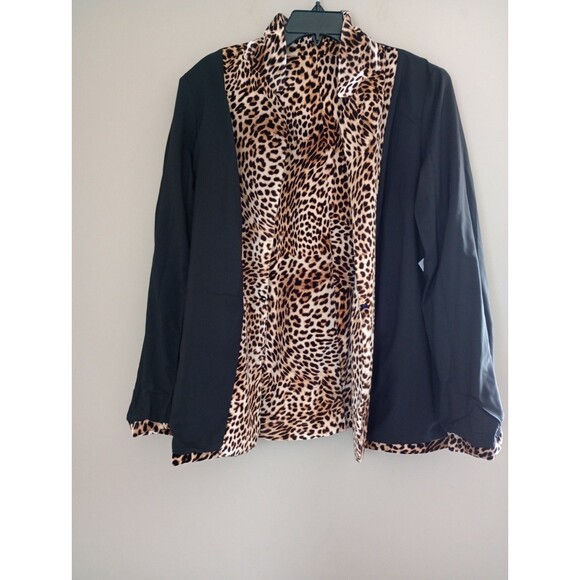 Libby Elderman Leopard Animal Print Blazer Size XL - Picture 3 of 11